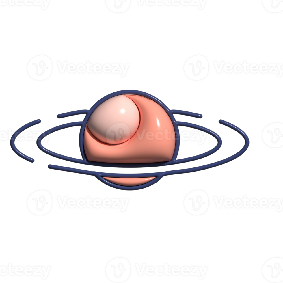 Vibrant 3D Icy Rings Celestial Wonder Icons png