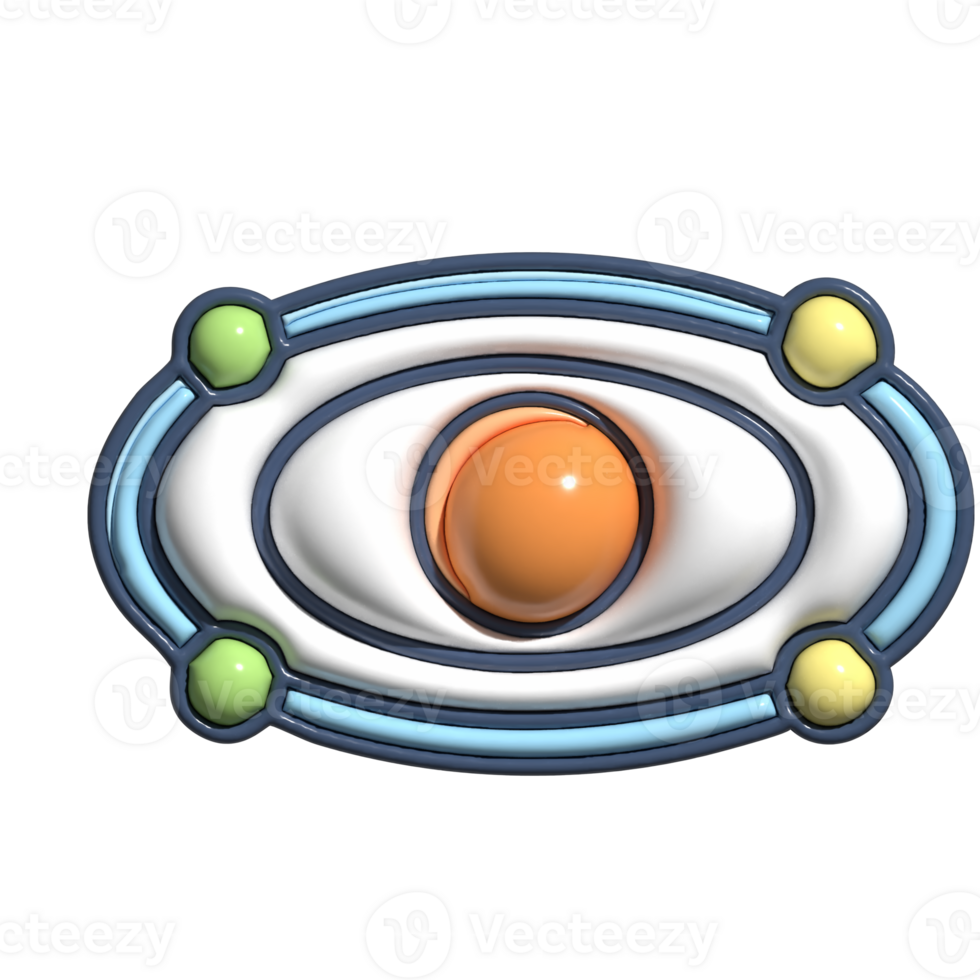 Adorable 3D Solar System Space Rock Field Symbols png
