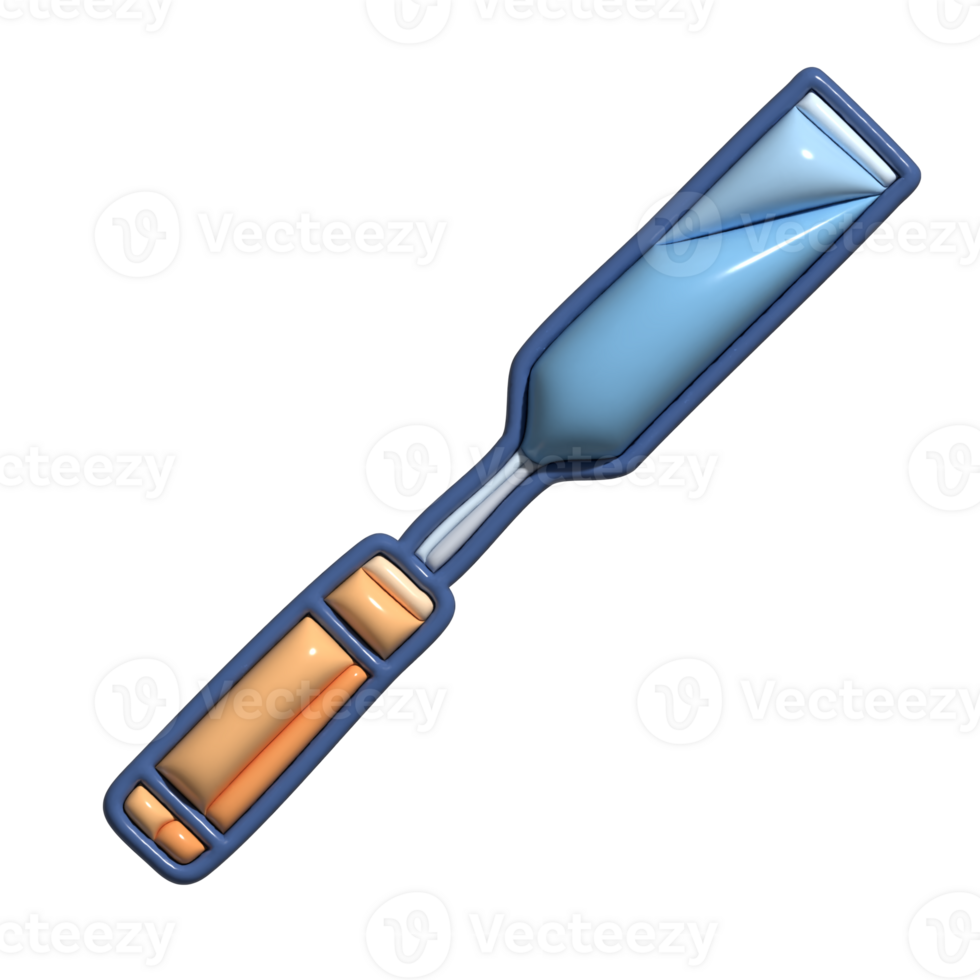 3D Cartoon Chisel Woodworking Tool Icons png