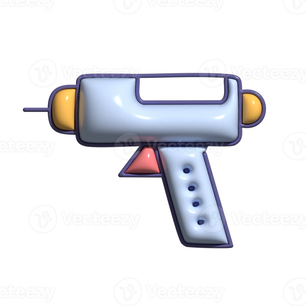 3D Cartoon Glue Gun Craft Tool Icons png