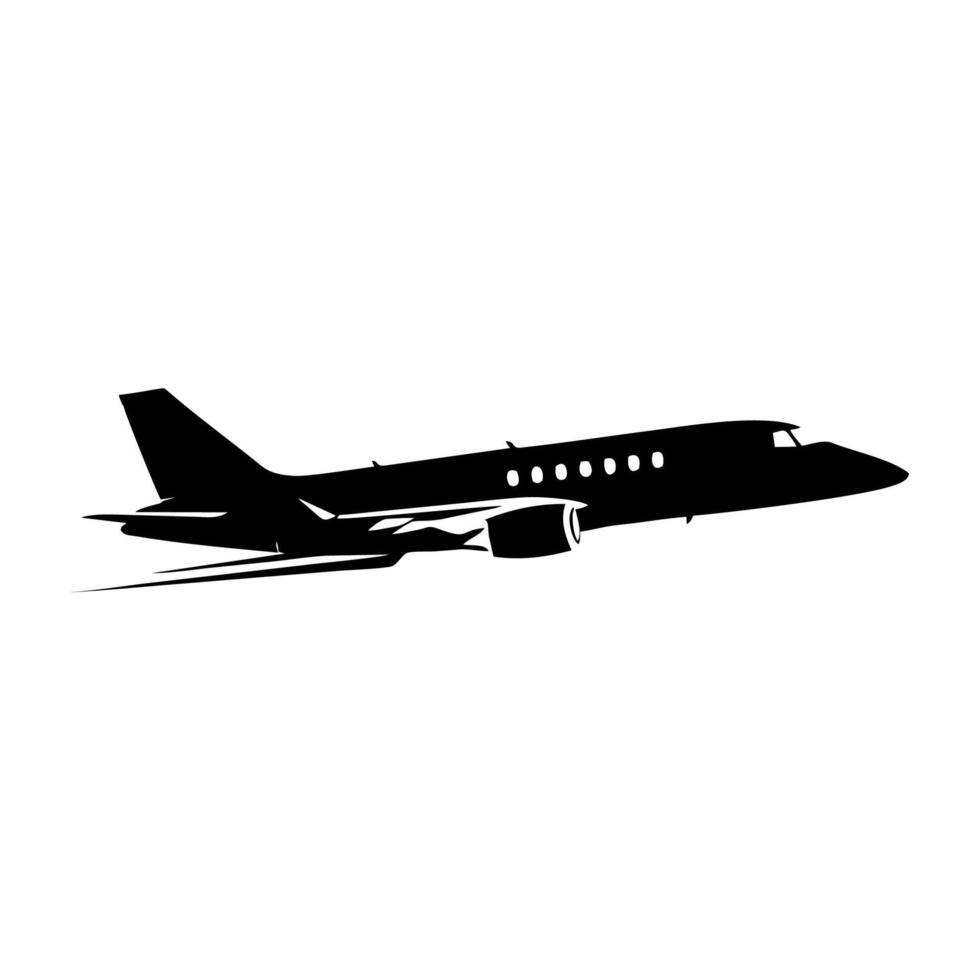 Airplane silhouette illustration vector