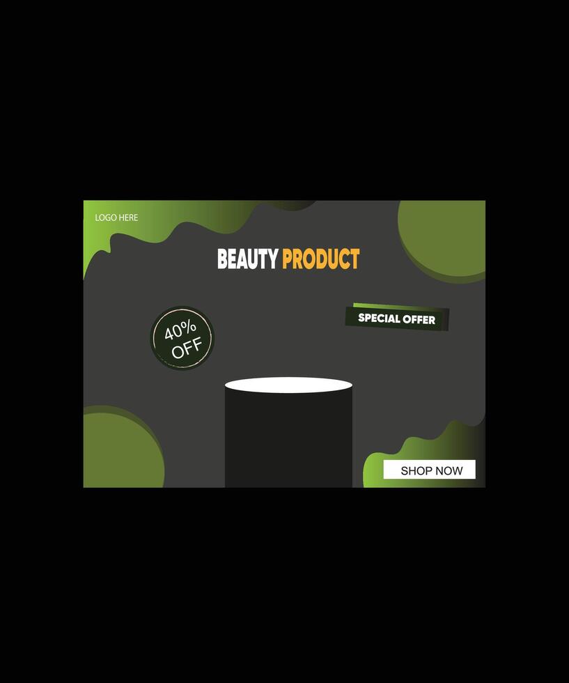 Beauty product sale poster design vector