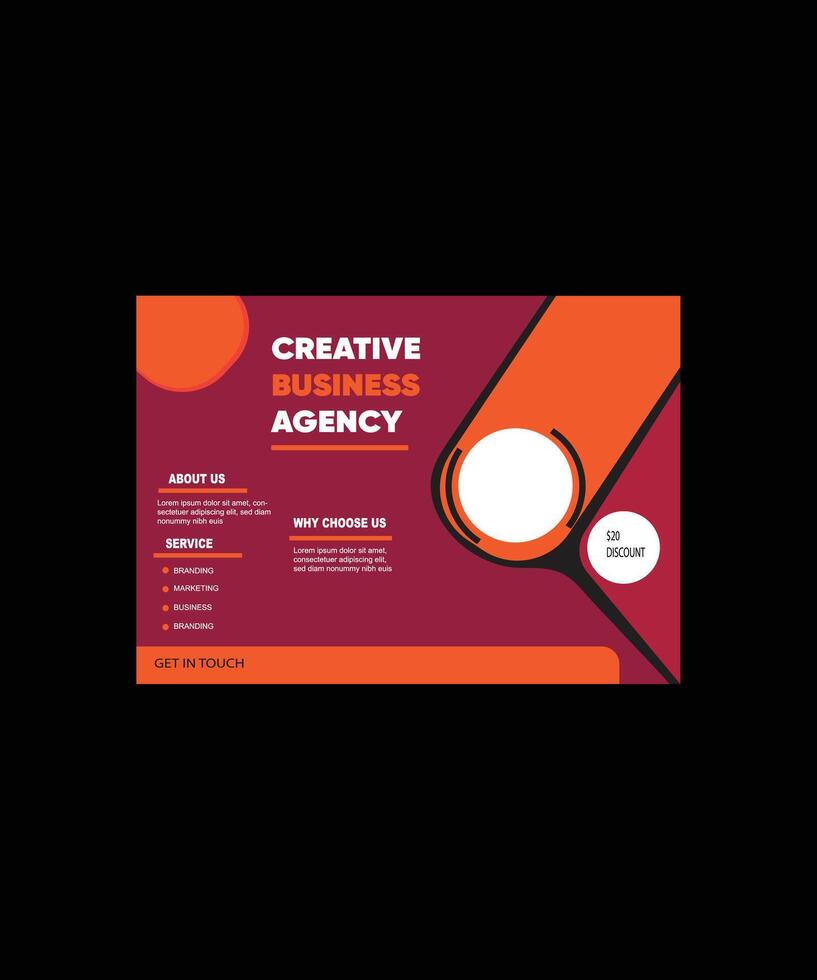 Abstract creative business poster design vector