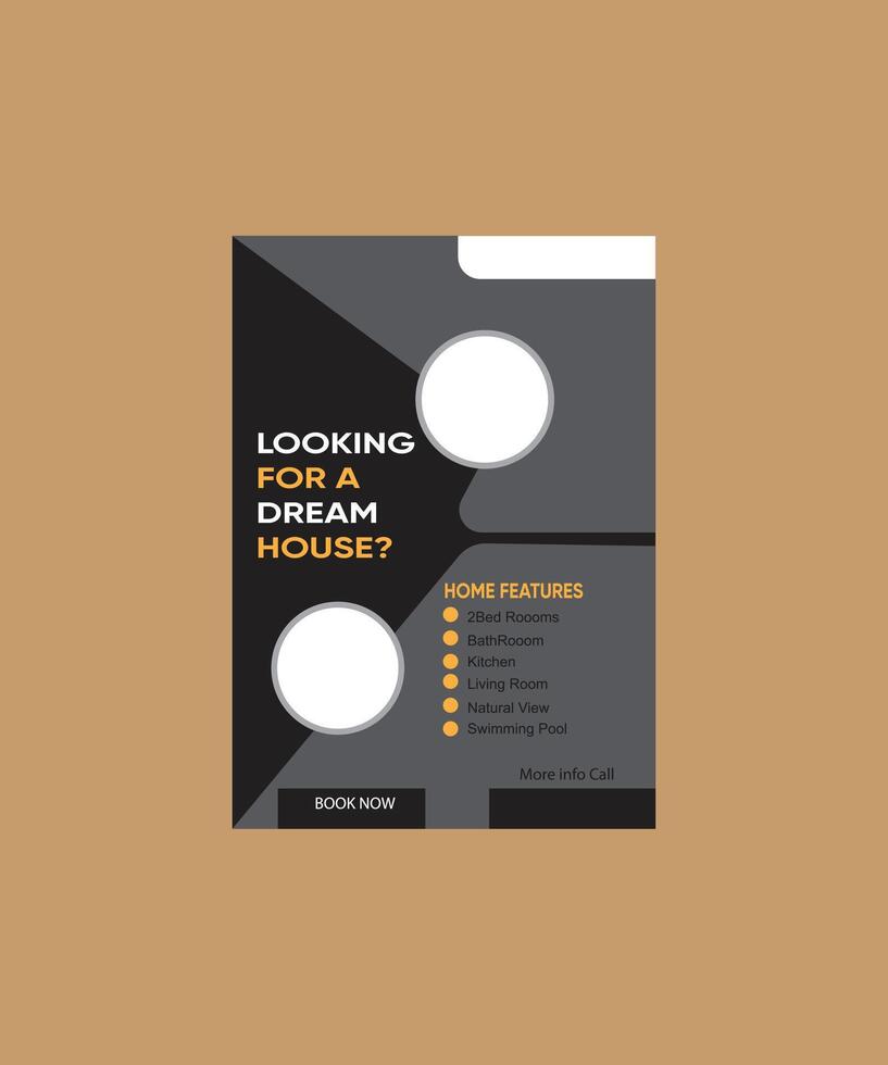 Luxury house sale flyer design vector