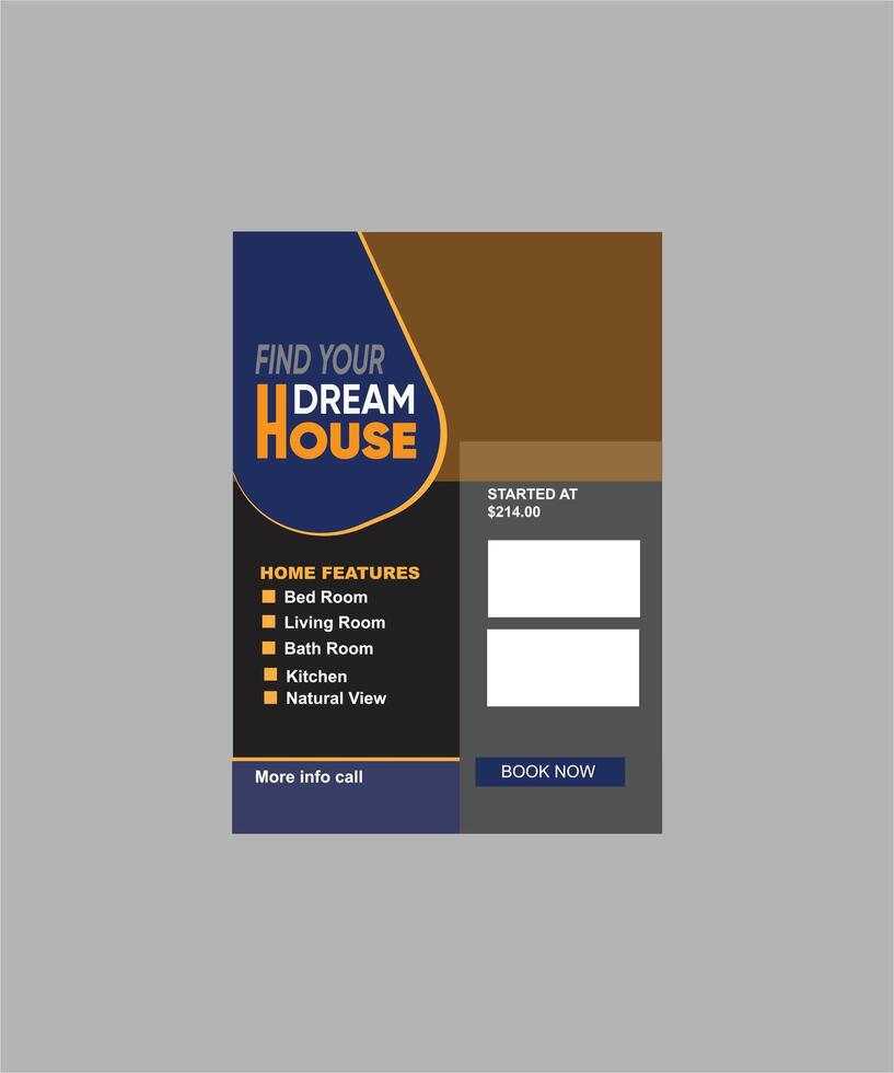 luxury modern house sale flyer design template vector