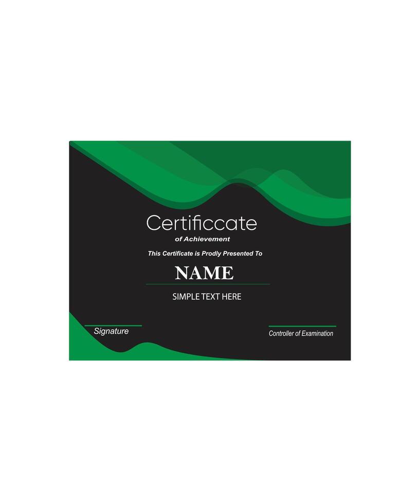 luxury certificate design layout template vector