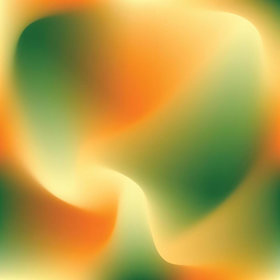 An abstract green and orange background with a swirl vector