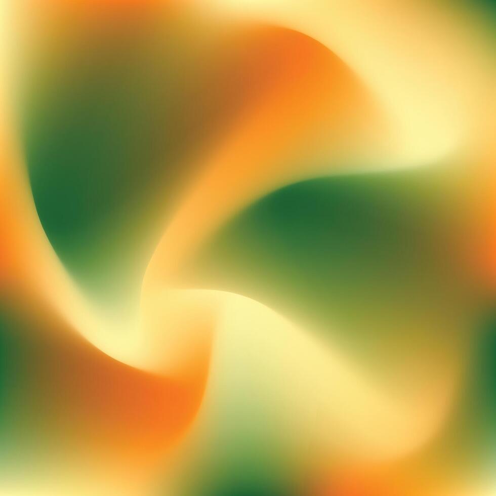 An abstract green and orange swirl background vector