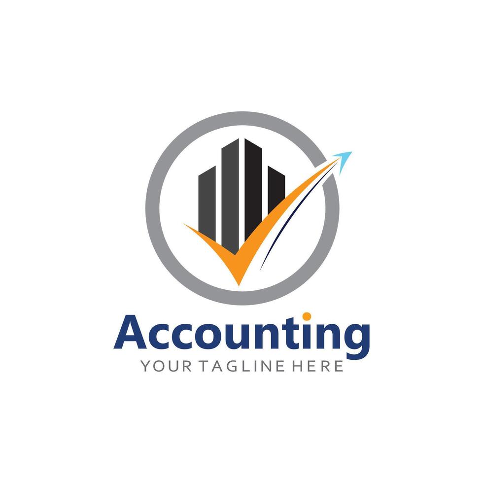 Financial Analysis Logo with Chart, Pie Graph and Arrow vector