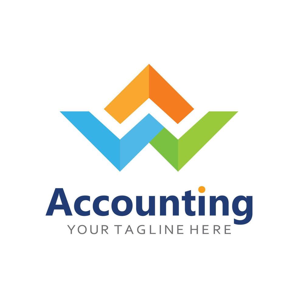 Accounting Consultant Logo Featuring Gear and Chart Elements vector
