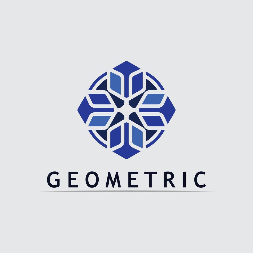 Geometric logo stock icon illustration and business logo Geometric Shape Logo Design vector