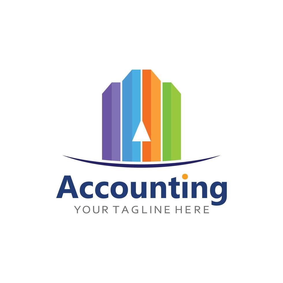 Clean Accounting Logo with Dollar Sign and Graph Elements vector