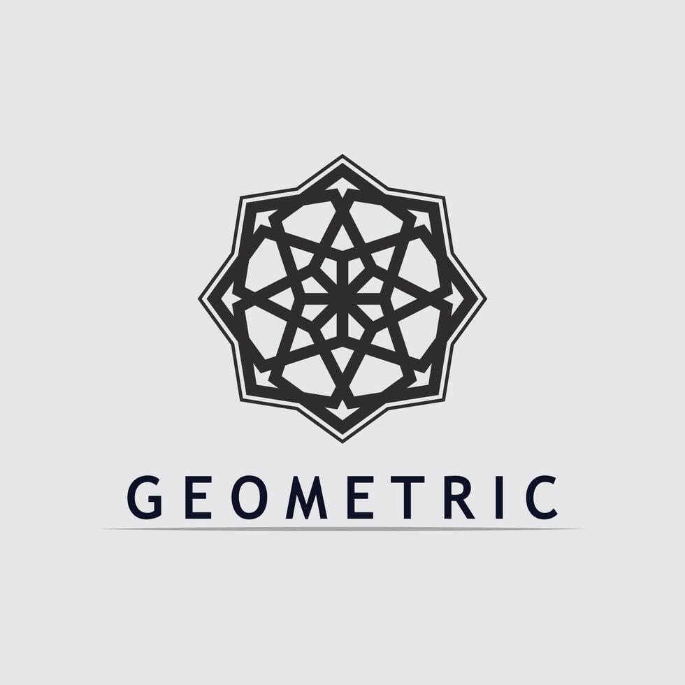 Circular Geometric Logo Illustration with Abstract Shapes for Branding vector