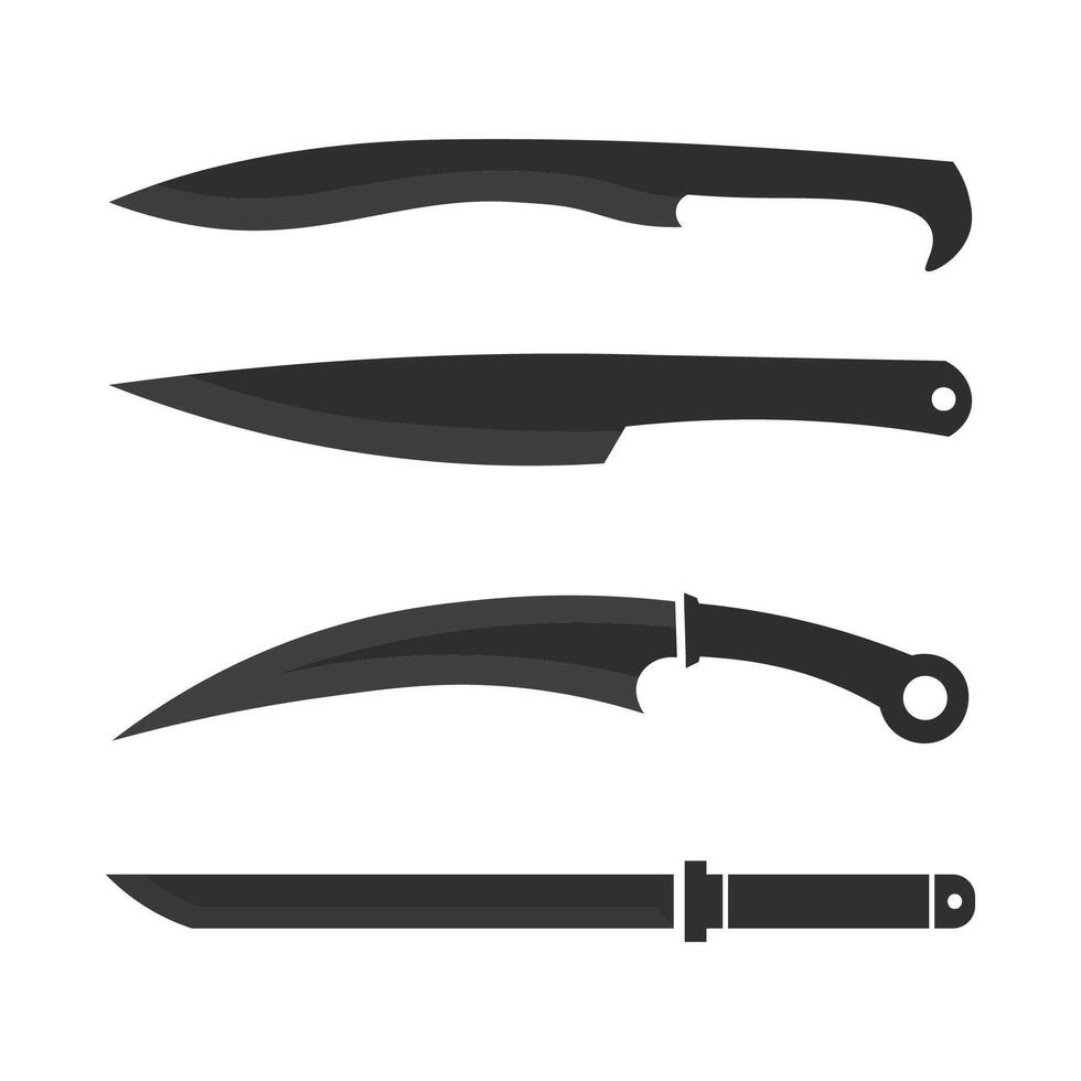 Sword Blade Icon with Minimalist Sharp Edge vector