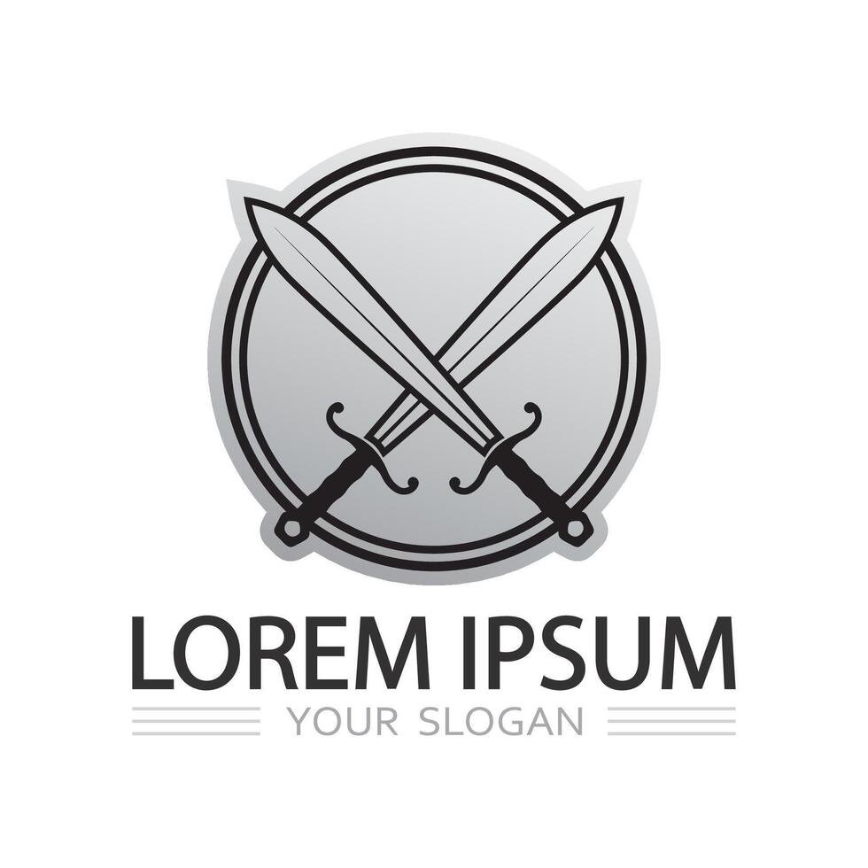 Throwing Knife Logo Design for Combat Accessories vector