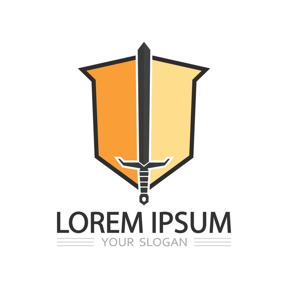 Ancient Warrior Knife Logo Design in Illustration Style vector