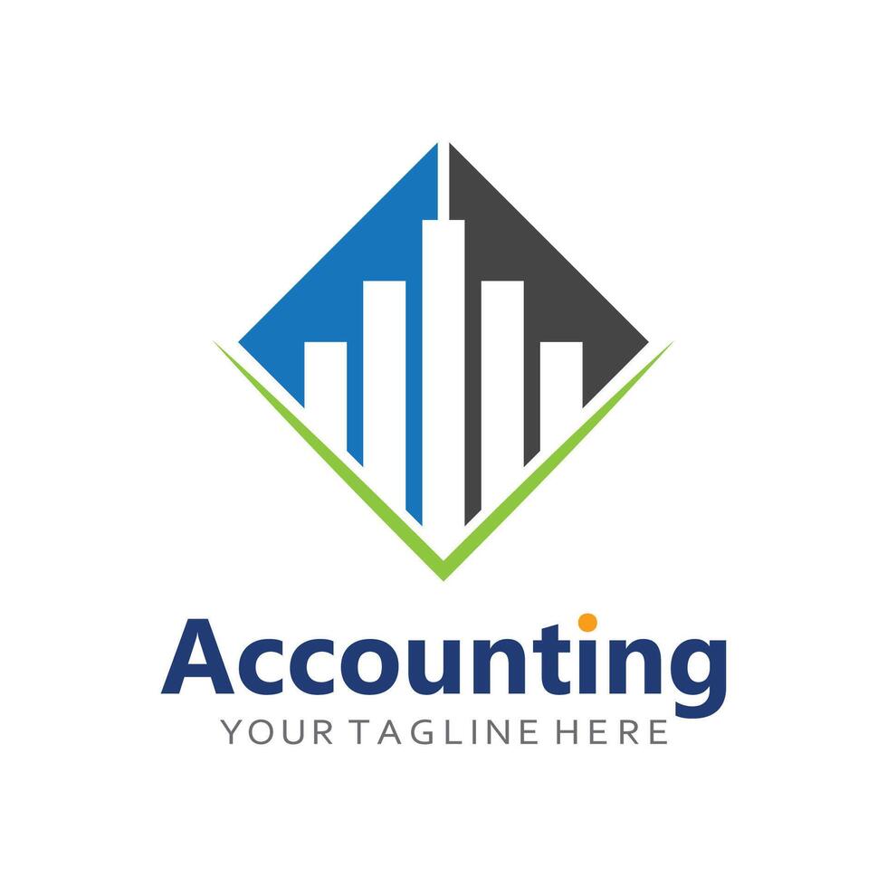 Abstract Finance Logo with Numbers and Digital Accounting Concept vector