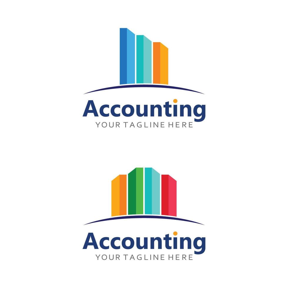 Accounting Firm Logo Featuring Balance Sheet and Audit Tools vector