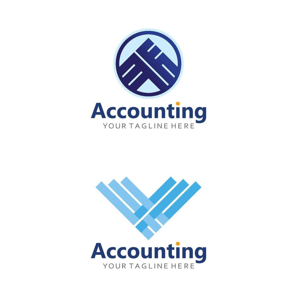 Logo for Accounting Firm with Spreadsheet and Money vector