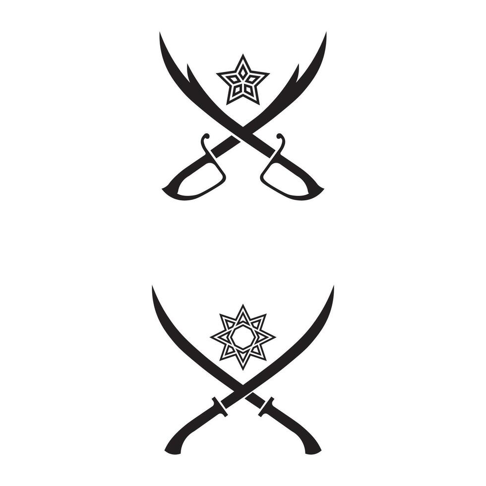 Dagger Logo with Clean Sharp Military Weapon Design vector