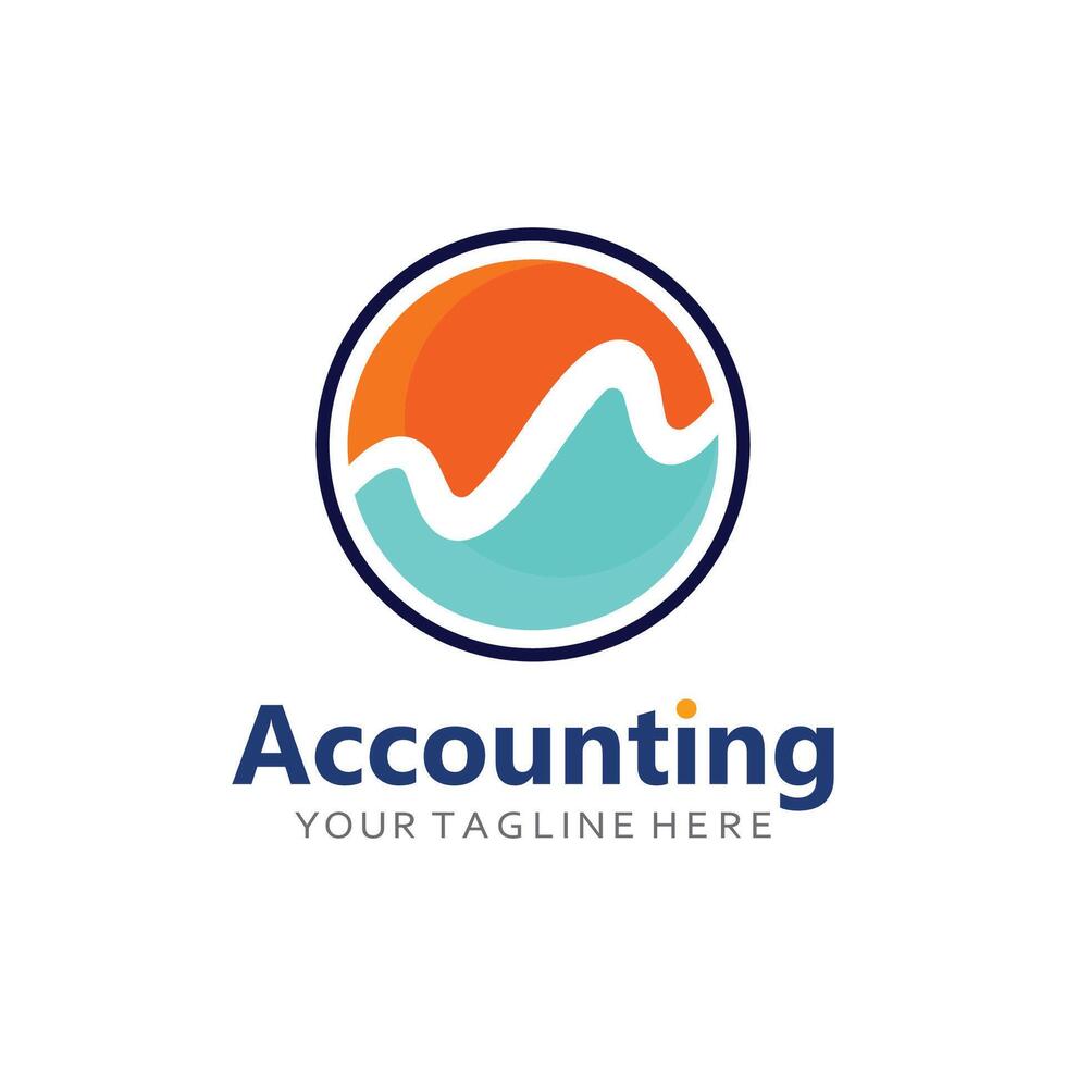 Simple Accountant Icon Logo with Notebook and Budgeting Tools vector