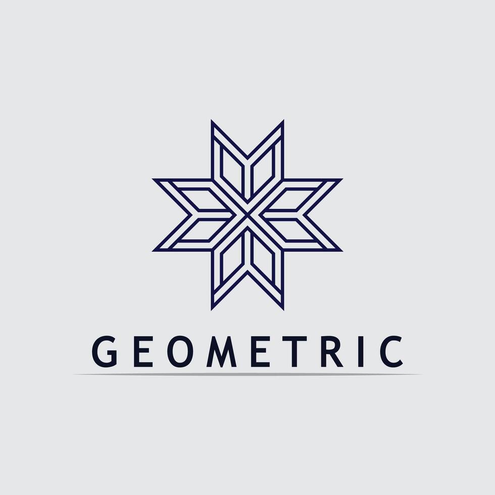 Geometric logo stock icon illustration and business logo Abstract Geometric Icon vector