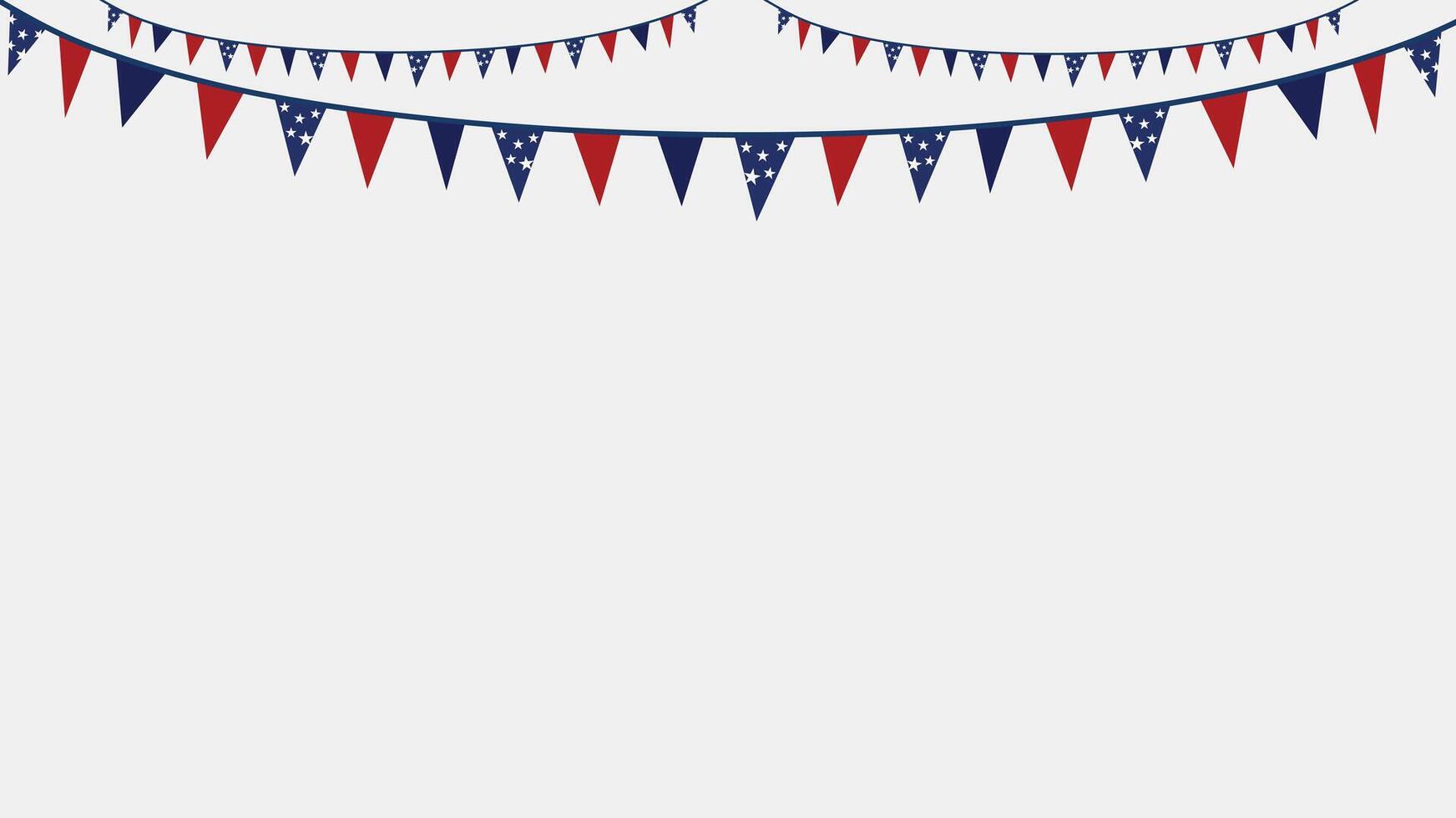 Empty banner with American patriotic bunting perfect for 4th of July message vector