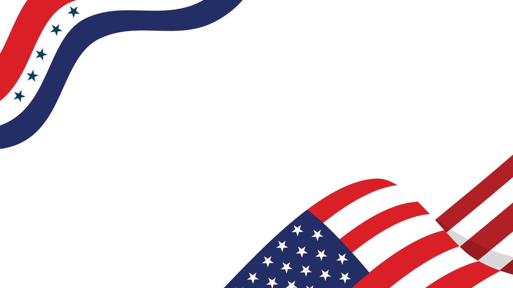 Clean Modern American Background with Abstract Flag Elements vector