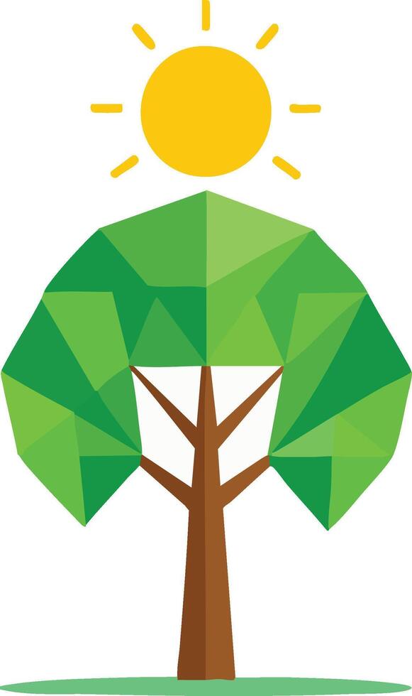 Tree Design Idea With Natural Elements And Artistic Style vector