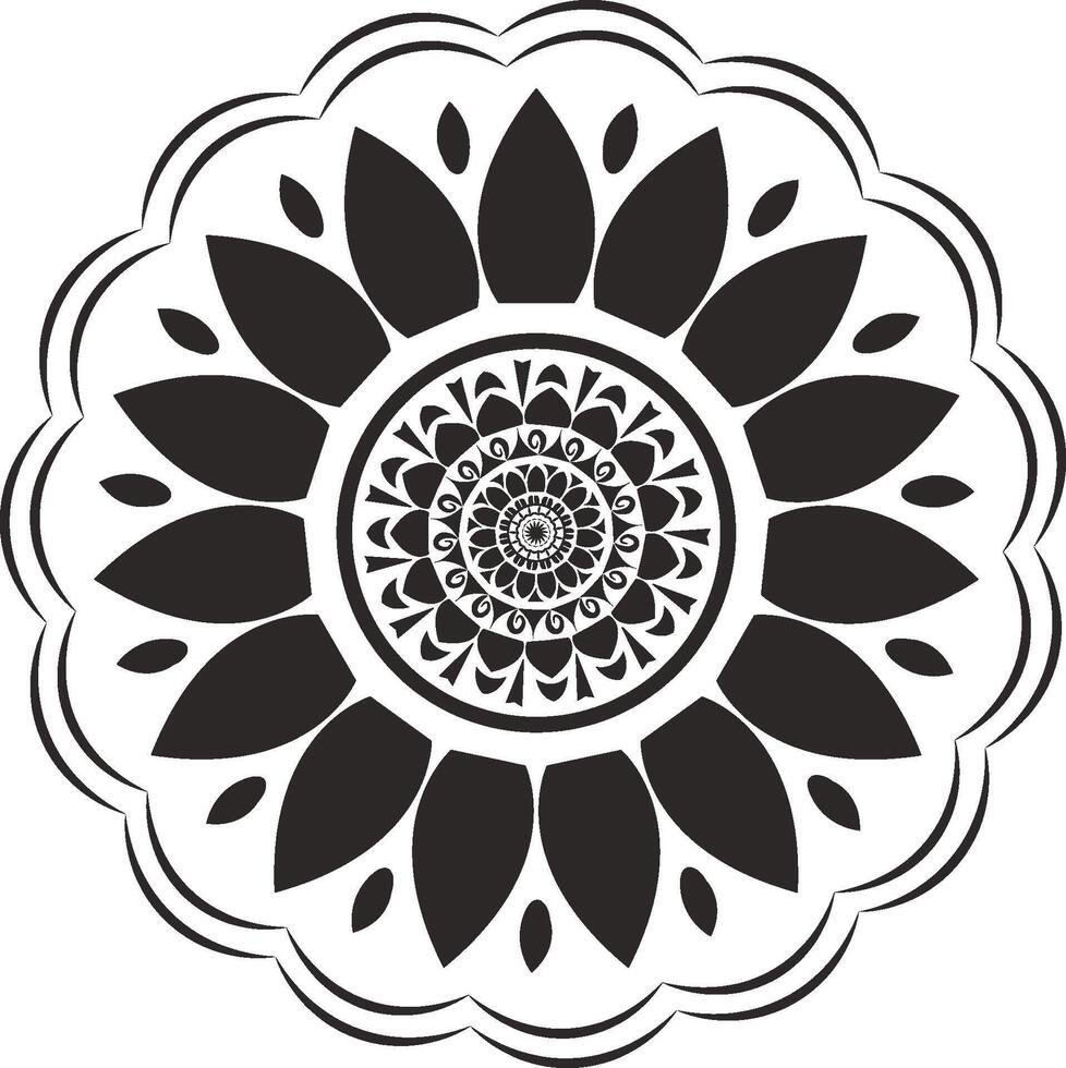 Elegant Mandala Artwork Idea Featuring Detailed Lines And Abstract Symmetry vector