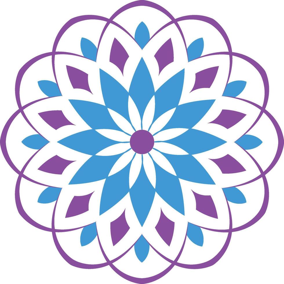 Colorful Mandala Design Idea With Decorative Artistic Pattern And Creative Style vector