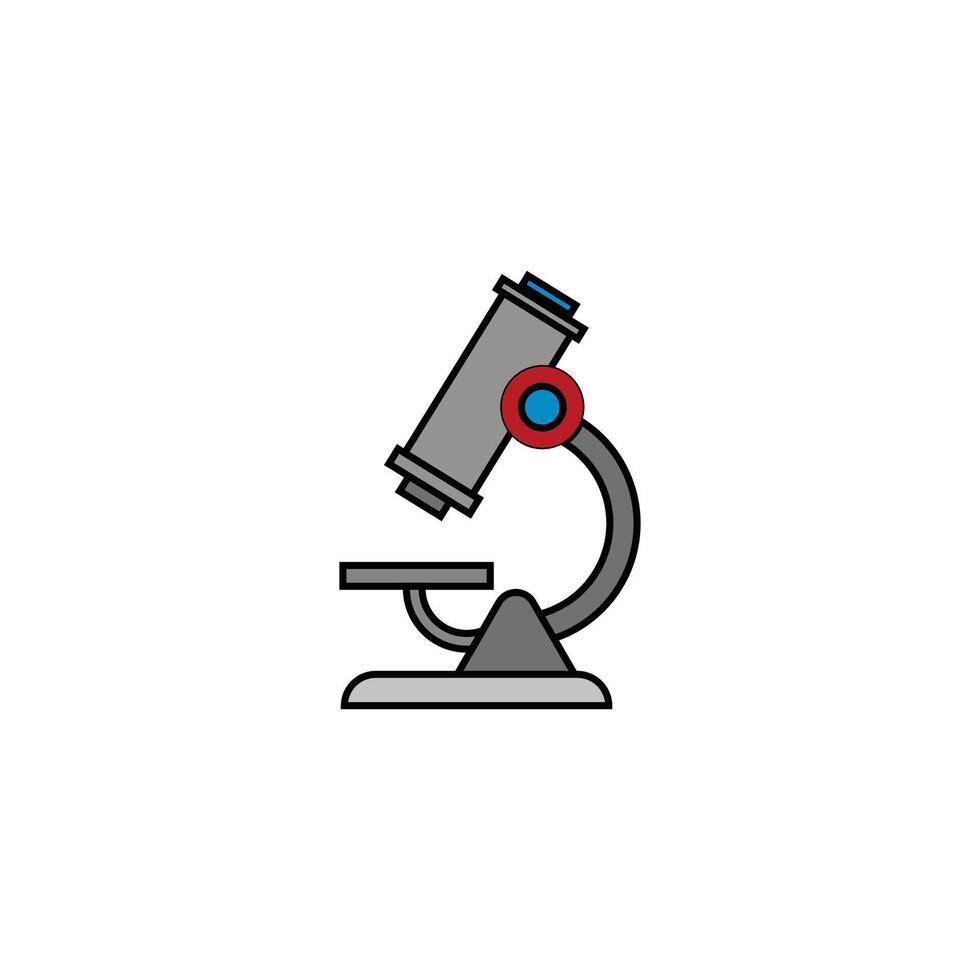 Microscope used for medical analysis vector