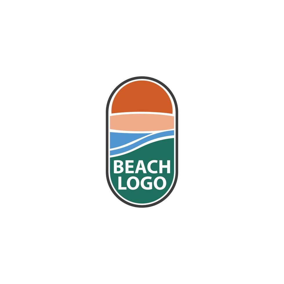 Tropical island view vector