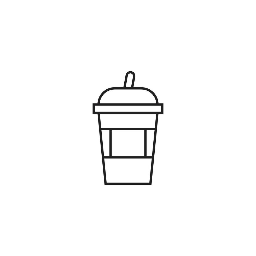 Iced Coffee with Dome Lid Cup vector