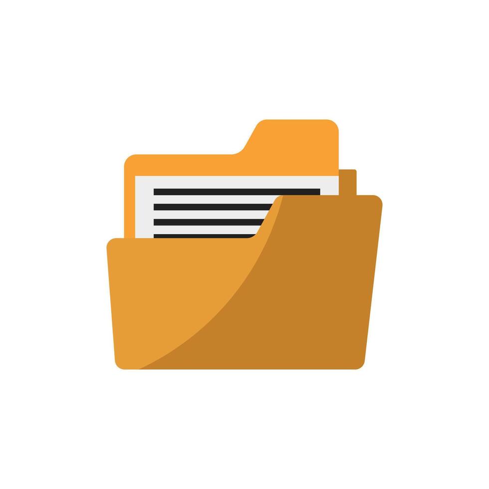 Cheerful Yellow Folder Full Of Business vector