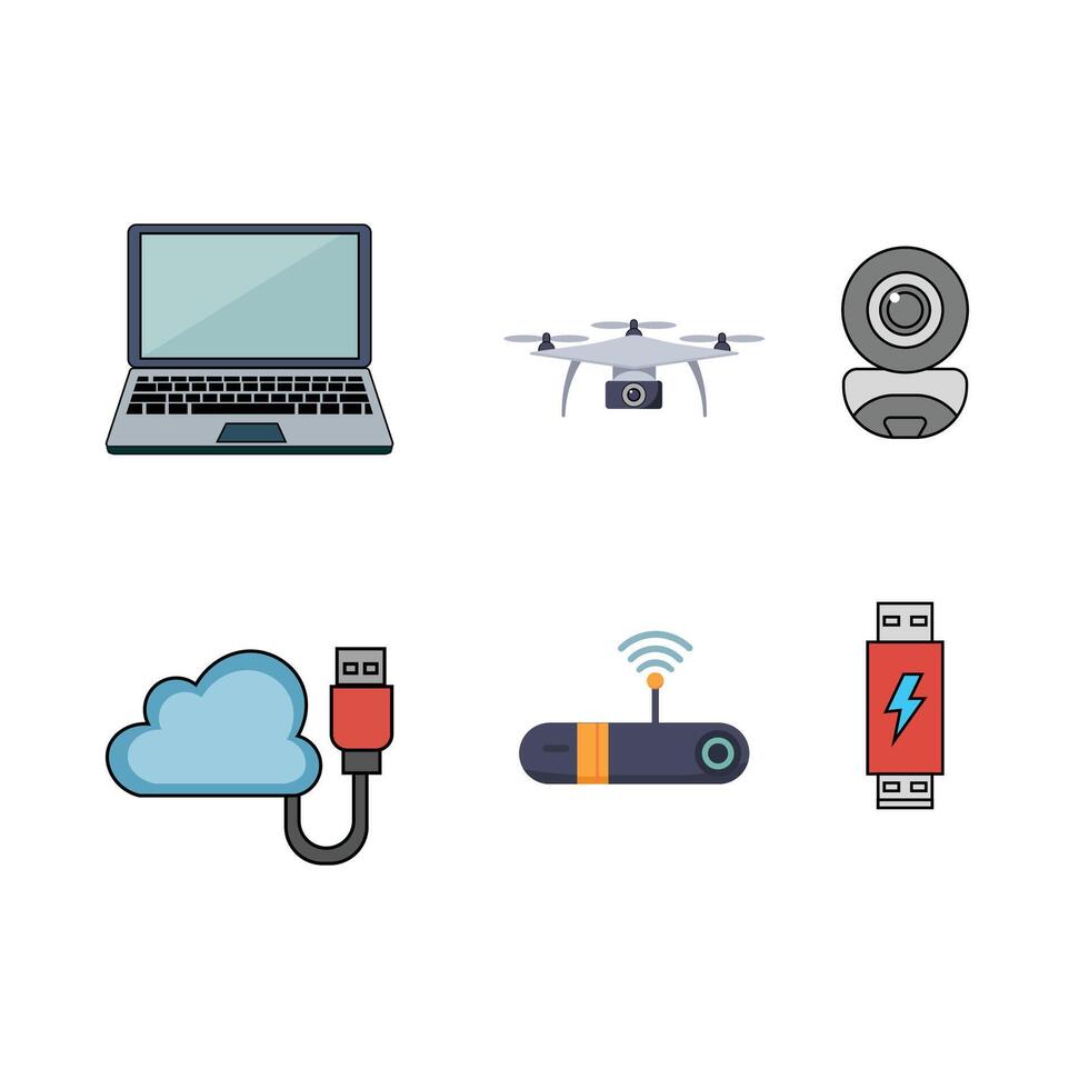 Smart Technology and Cloud Connectivity Pack vector