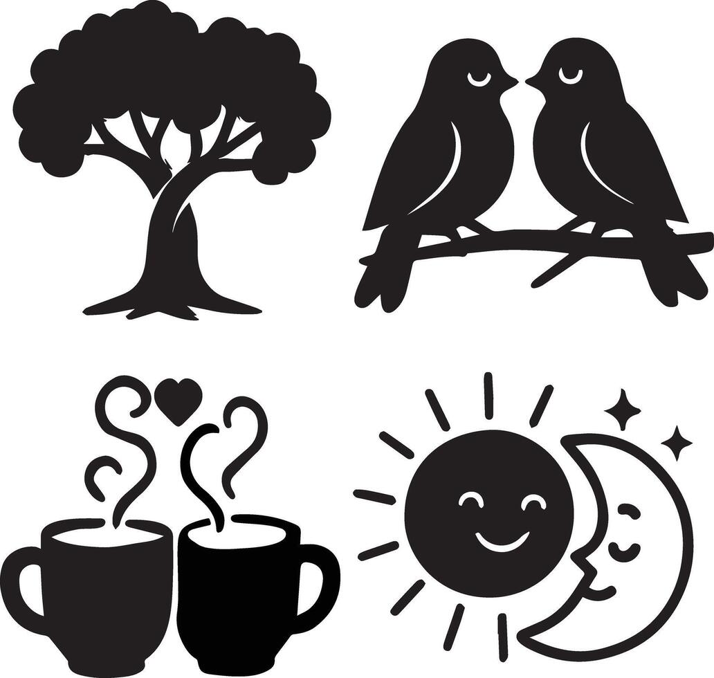 Dynamic Black Design Elements vector