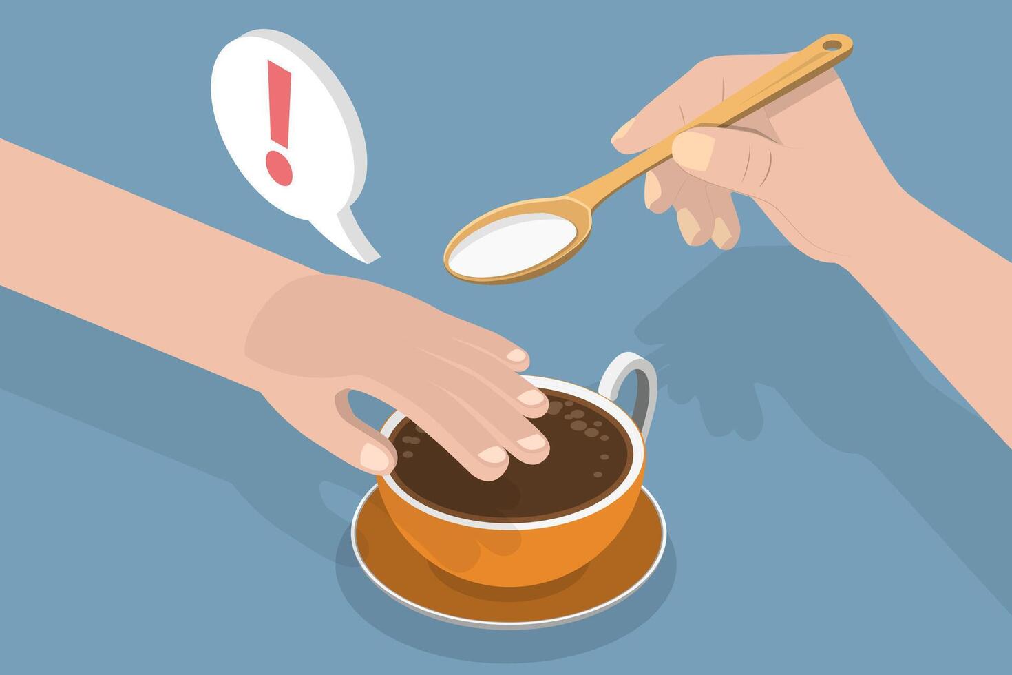 3D Isometric Flat Conceptual Illustration of Sugar Control, Healthy Lifestyle vector