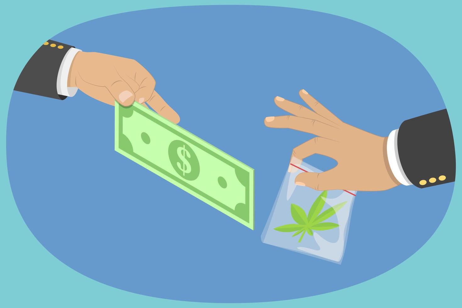 3D Isometric Flat Conceptual Illustration of Marijuana Sale, Distribution of Hemp Products vector