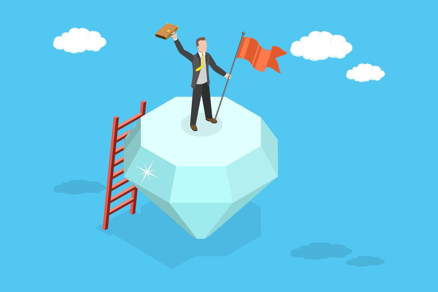 3D Isometric Flat Conceptual Illustration of Value Proposition, Profitable Marketing for Customers to Purchase Products and Services vector
