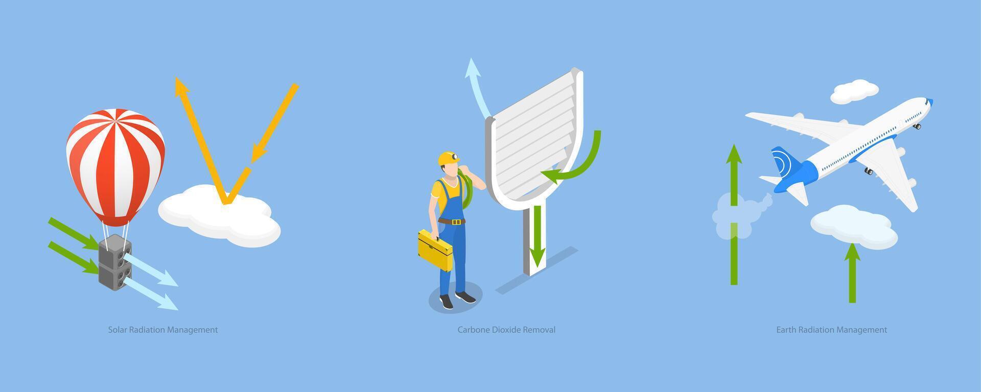 3D Isometric Flat Conceptual Illustration of Geo Engineering, Educational Diagram vector