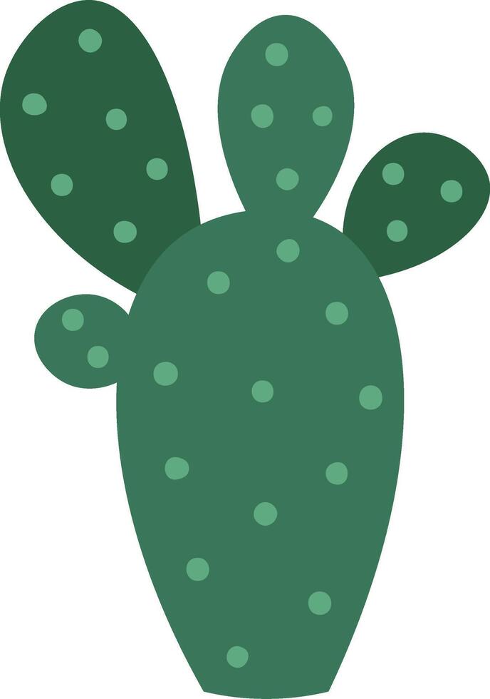 Minimalist illustration featuring a nopal cactus with rounded paddles and distinct areoles, embodying the resilience of desert flora and drought resistant plants in arid environments vector