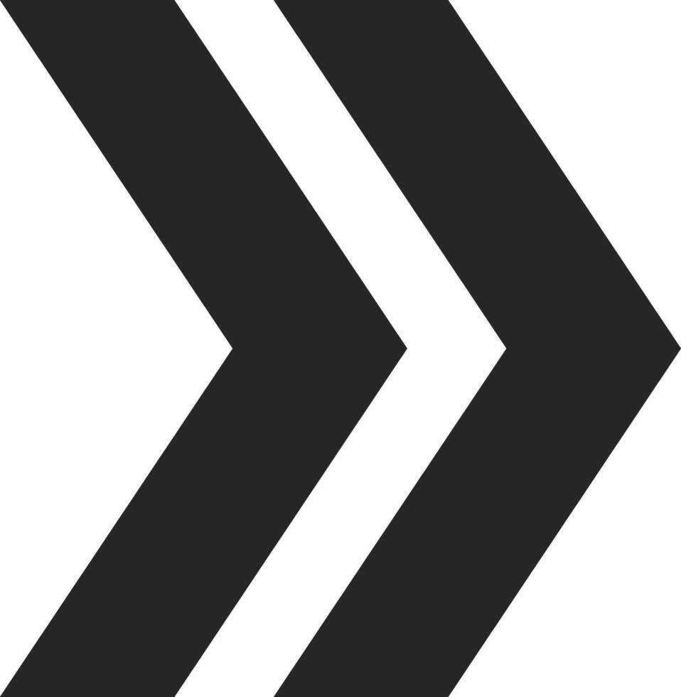 Two bold arrows pointing right symbolize forward movement and progress against a minimalist white background, representing direction and the journey toward growth and success vector