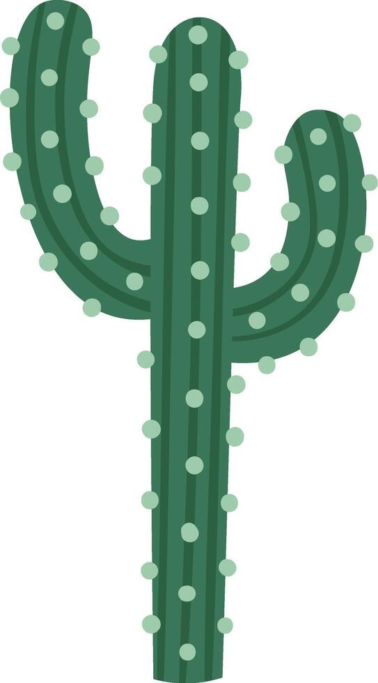 Saguaro cactus with its characteristic arms growing in the desert under the scorching sun, a symbol of resilience and adaptation to arid environments vector