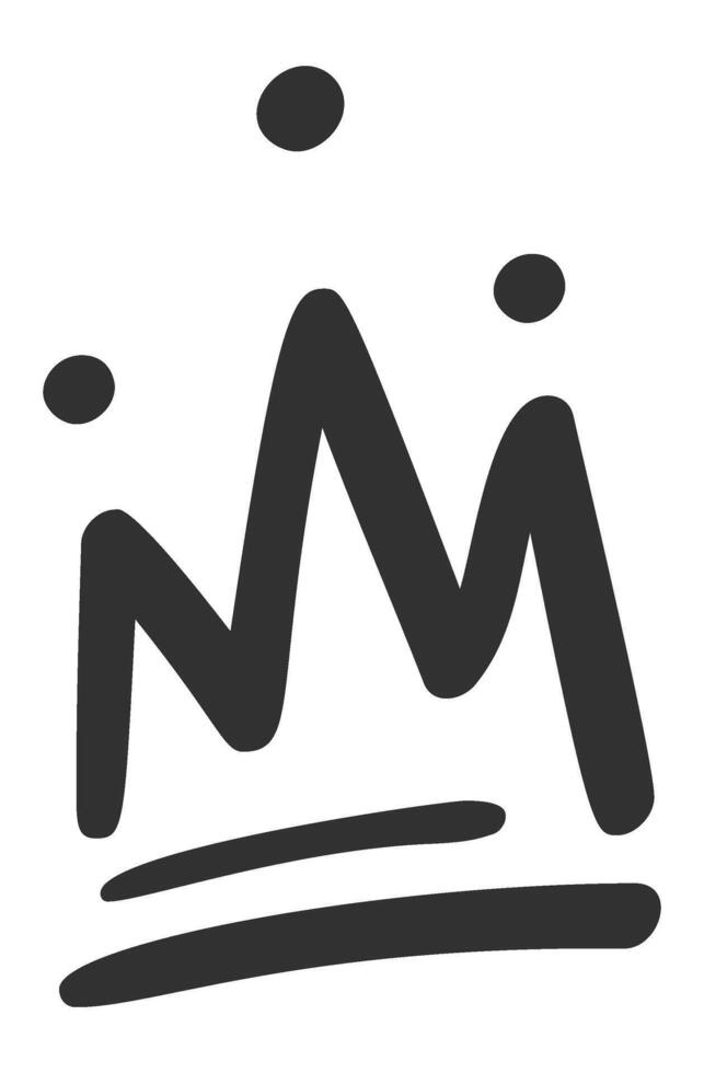 Simple, stylized illustration of a crown representing monarchy, authority, and success, suitable for various design projects related to leadership, achievement, and recognition vector