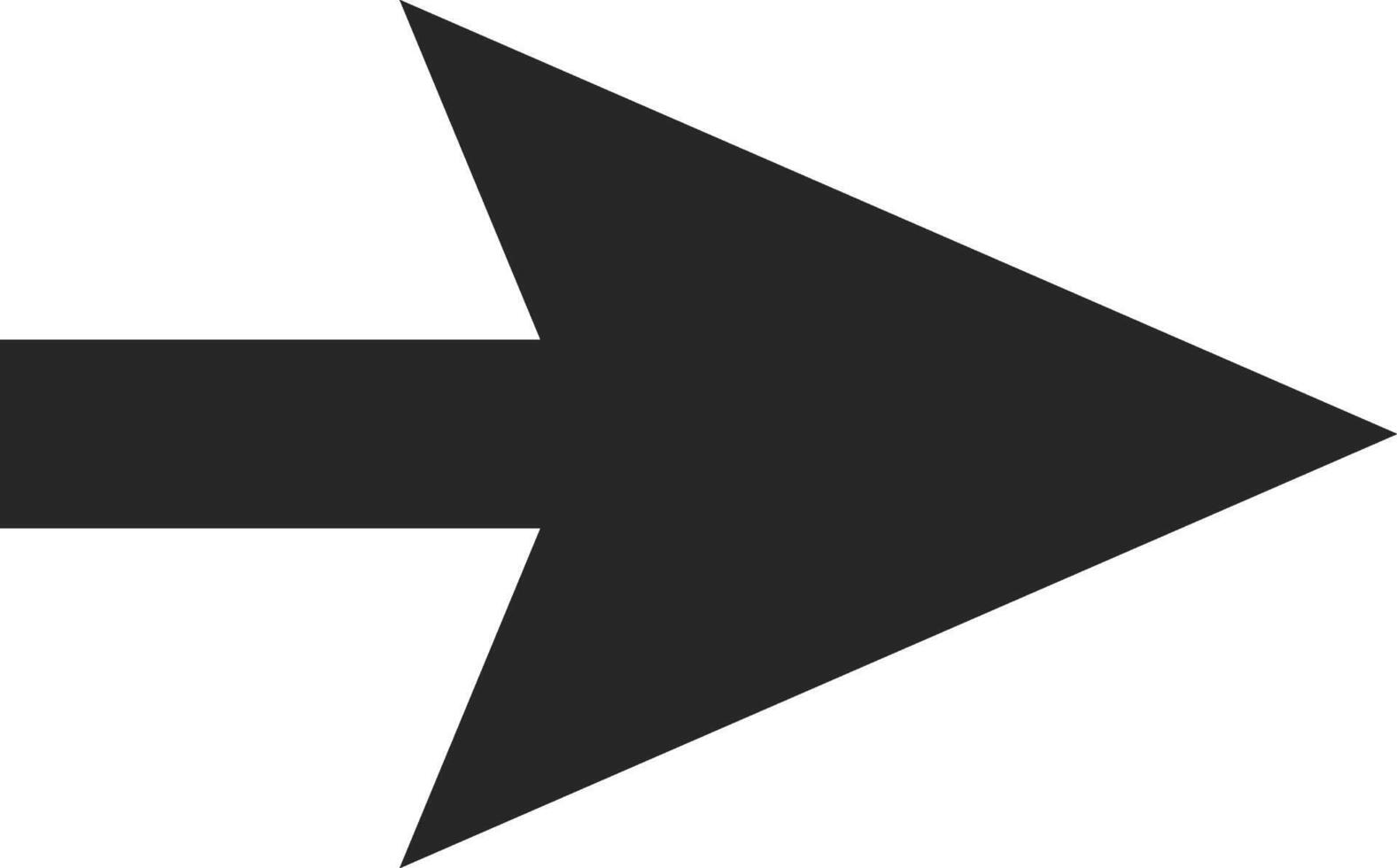 Simple black arrow pointing right against a clean white background, serving as an effective symbol for direction, movement, or progress in various contexts vector