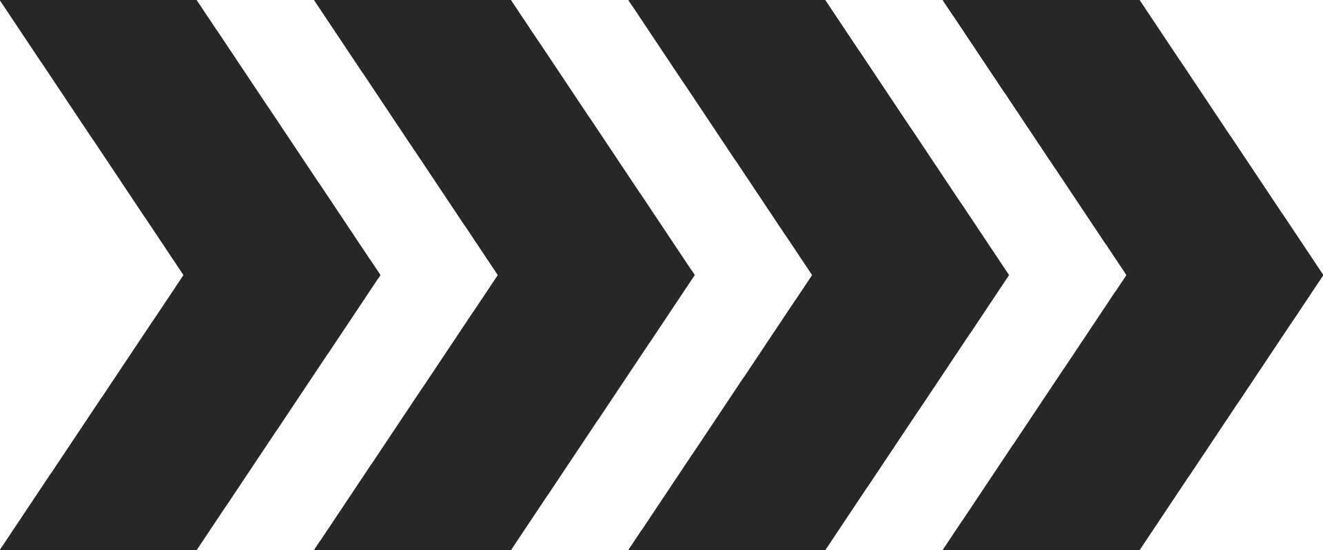 Three thick black arrows are pointing to the right on a white background, creating a simple yet dynamic visual suggesting forward movement or direction vector