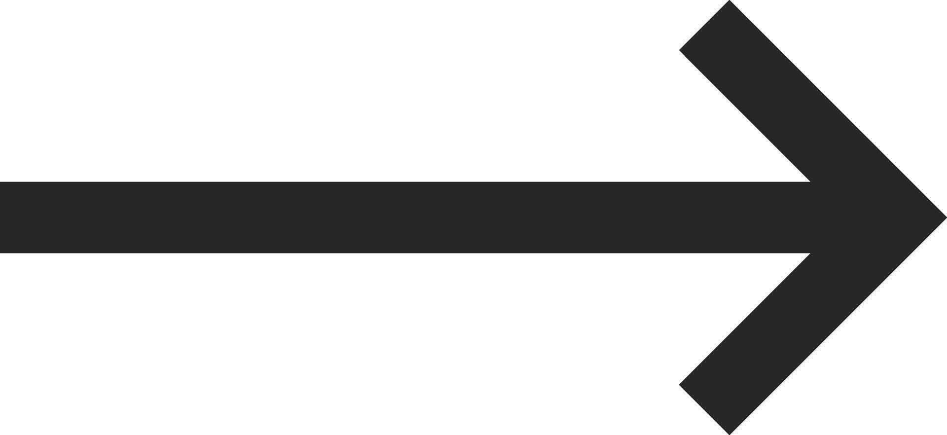 Simple black arrow pointing right, isolated against a bright white background, serving as an effective symbol for indicating direction, progress, or forward movement vector