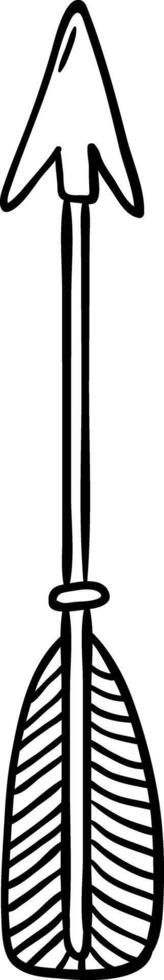 Simple, hand drawn arrow with a triangular head and fletching, pointing upwards, representing direction, purpose, and forward movement in a minimalist style vector