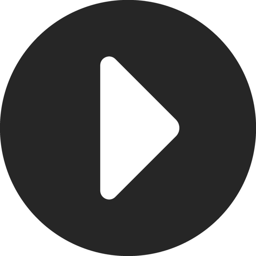 Simple yet effective play button icon conveying the concept of starting or resuming multimedia playback, perfect for user interfaces and online platforms vector